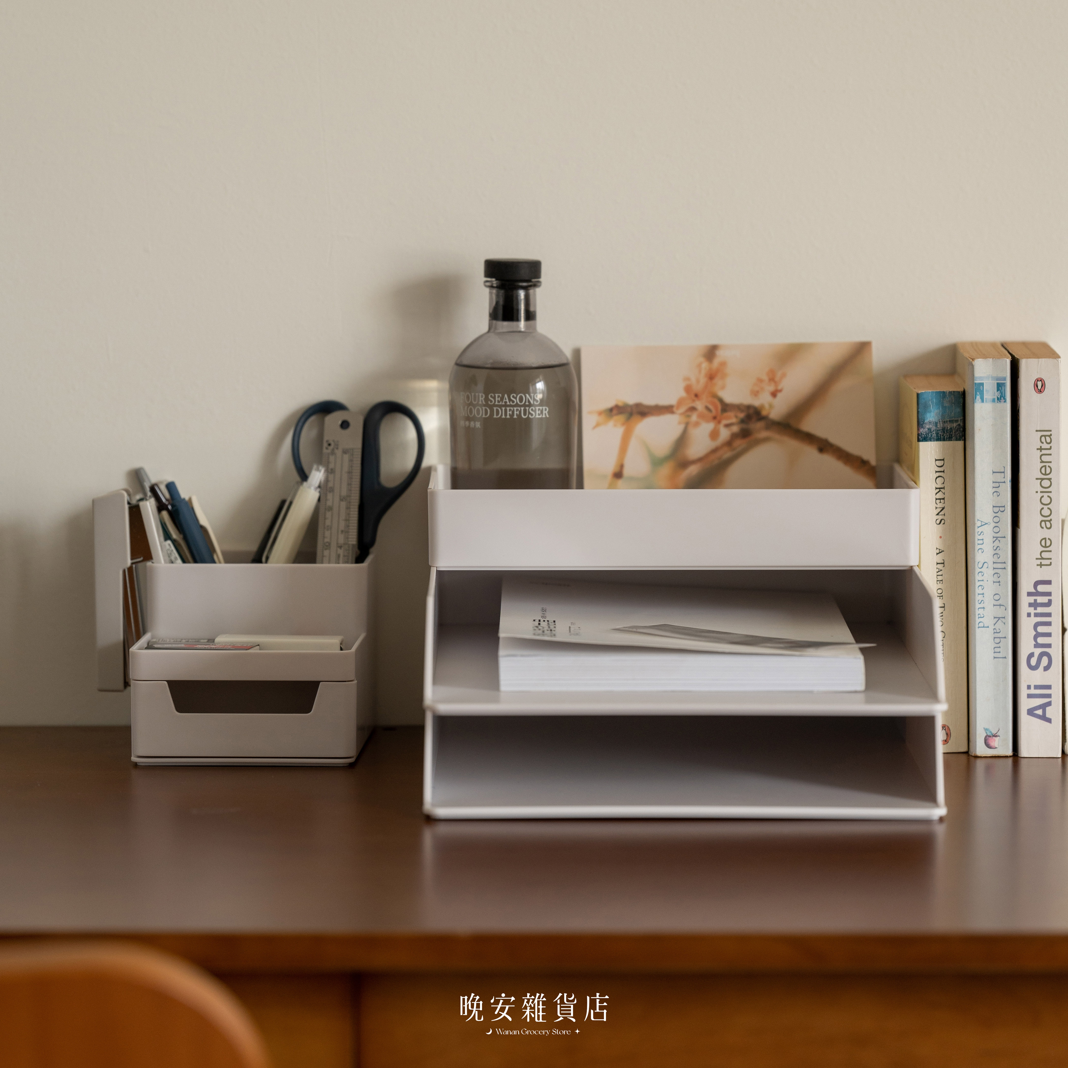 【白色系】文件雜物桌面收納盒