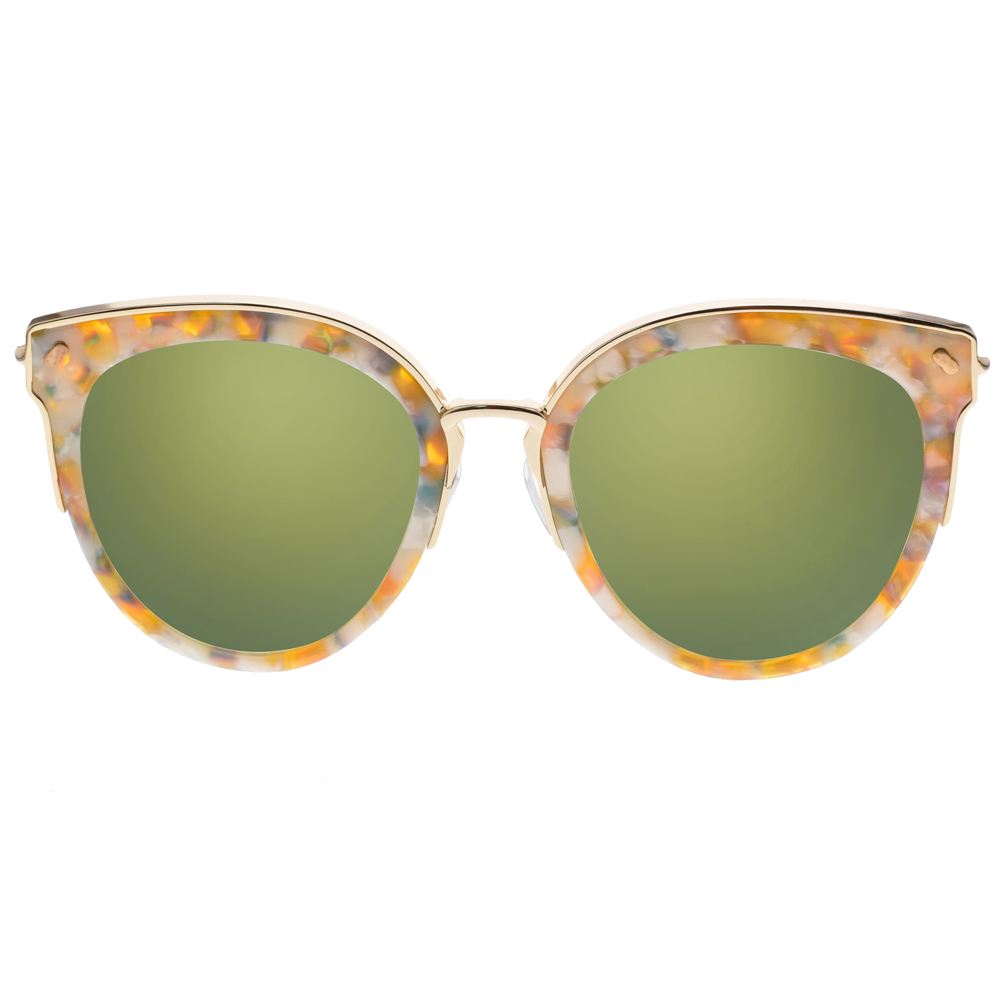 【STEPHANE CHRISTIAN】SHADOW CAT T47 韓系潮流貓眼圓框太陽眼鏡 (水銀鏡面)