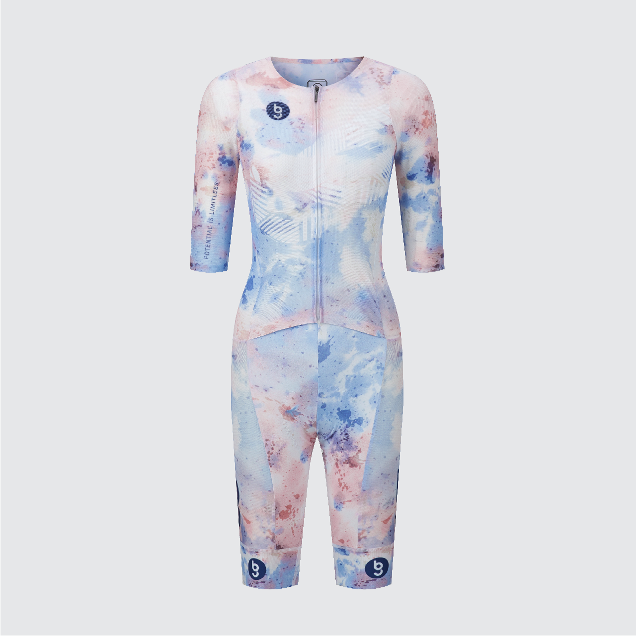 BG Sports Pinnacle Cherry Blossom 女裝短袖連體賽衣 Indigo