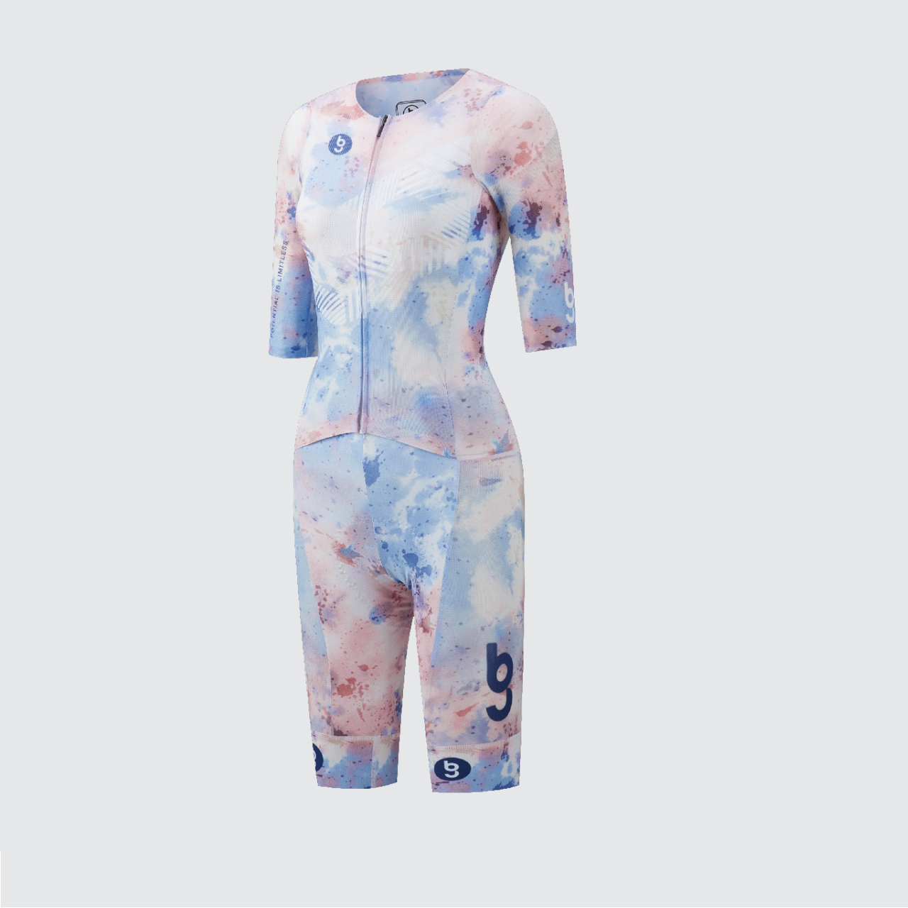 BG Sports Pinnacle Cherry Blossom 女裝短袖連體賽衣 Indigo