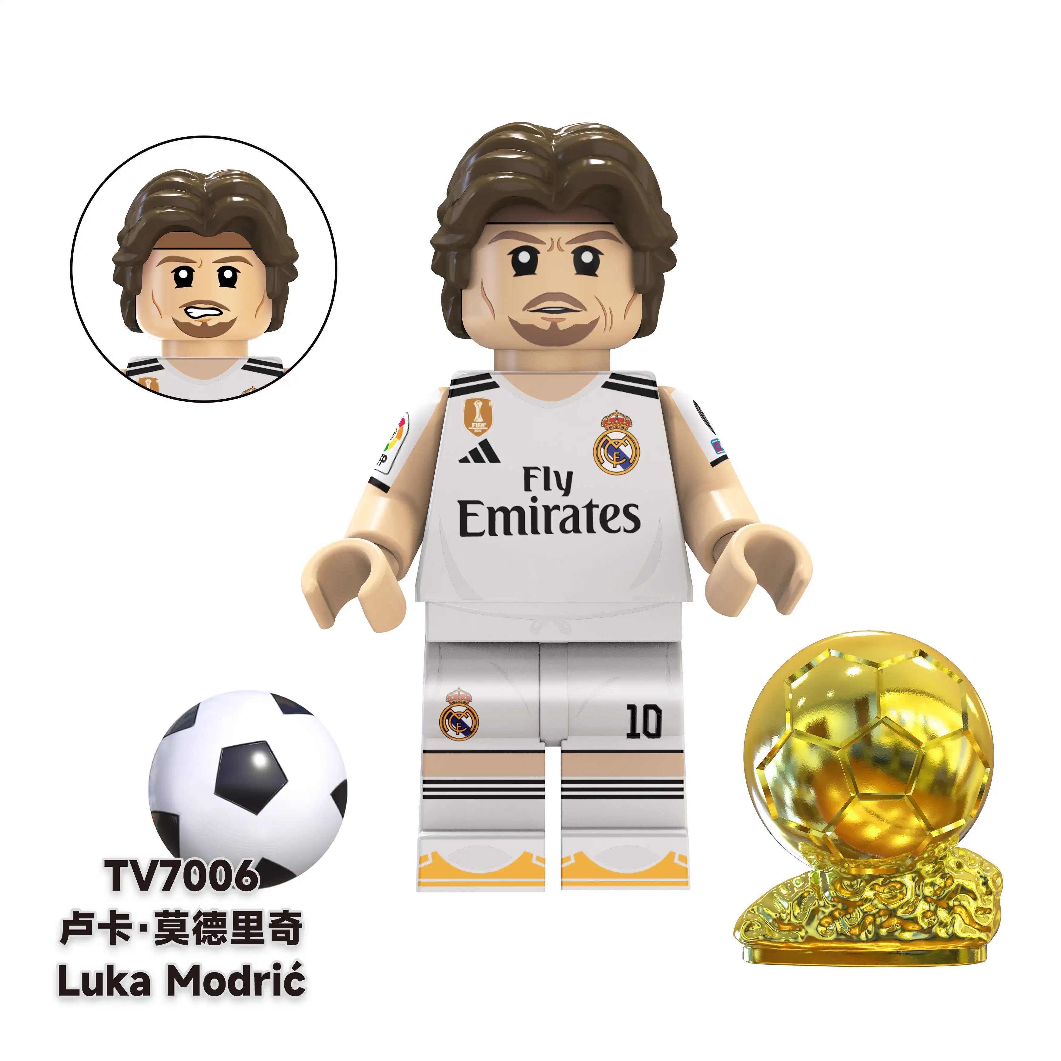 Luka Modric Soccer Football Series Custom Minifigures Minifigs Fit Lego TV7006