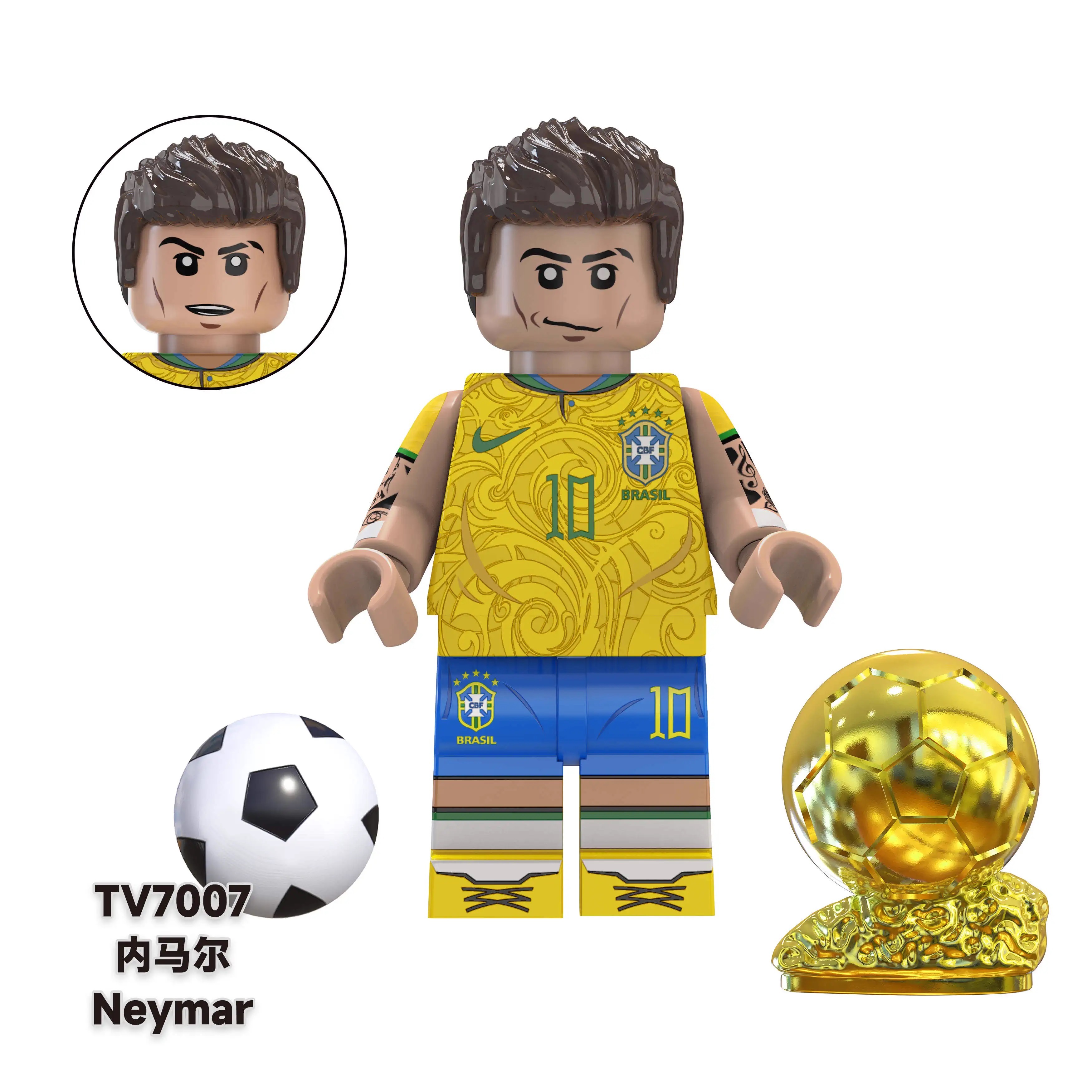 Neymar Soccer Football Series Custom Minifigures Minifigs Fit Lego TV7007