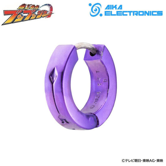 213108 Pbandai 預訂2024/8月 爆上戦隊ブンブンジャー×AIKA ELECTRONICS　ブンバイオレット／焔先斗　フープピアス〔片耳〕單隻