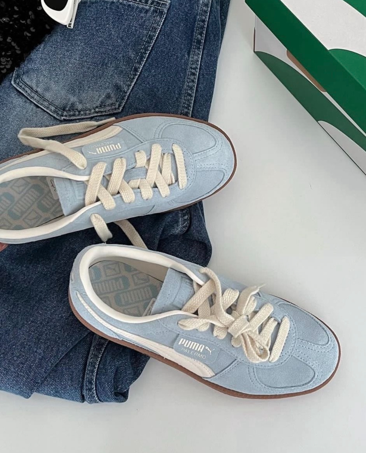 PUMA Palermo 冰藍焦糖 淺藍 水藍 焦糖底 麂皮 復古 德訓鞋 399341-02/預購