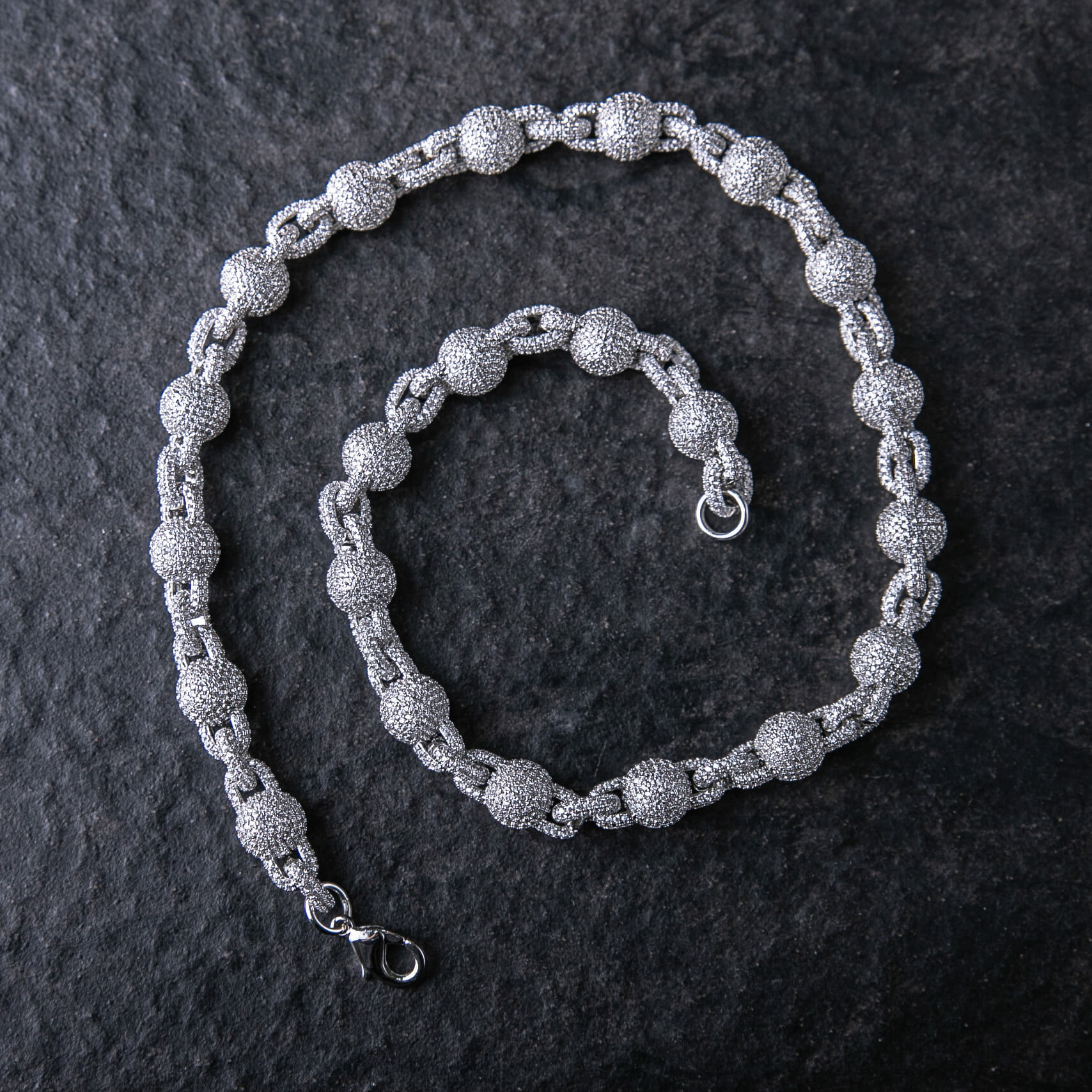 10mm滿鑲冰球項鍊