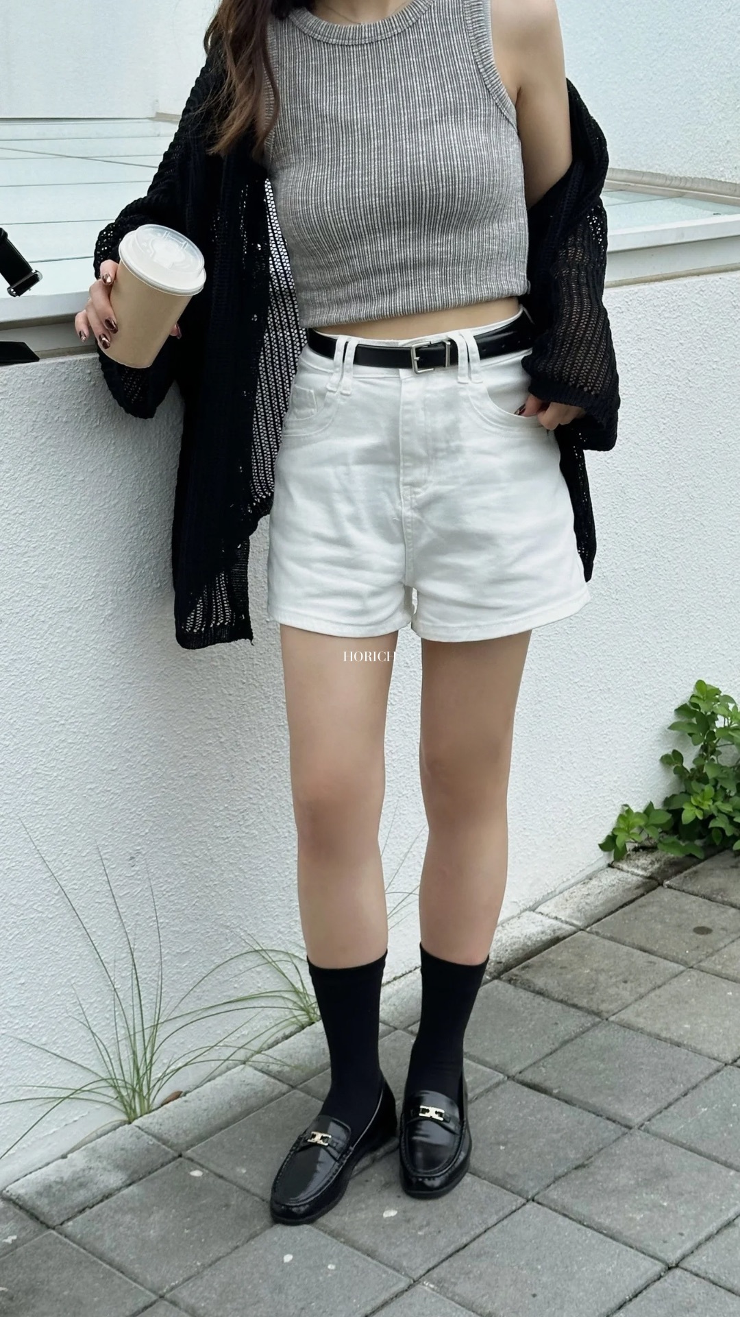 90291-(做貨款)高腰彈力牛仔短褲(2色)Ｓ-XL