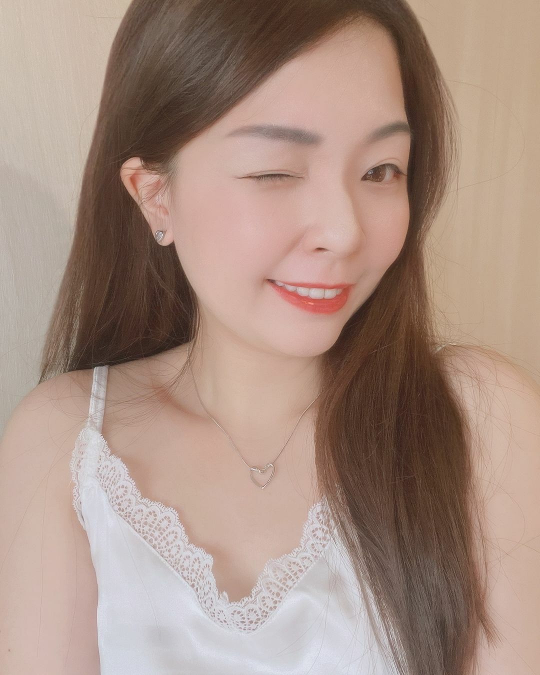 大愛心線條質感不褪色項鍊