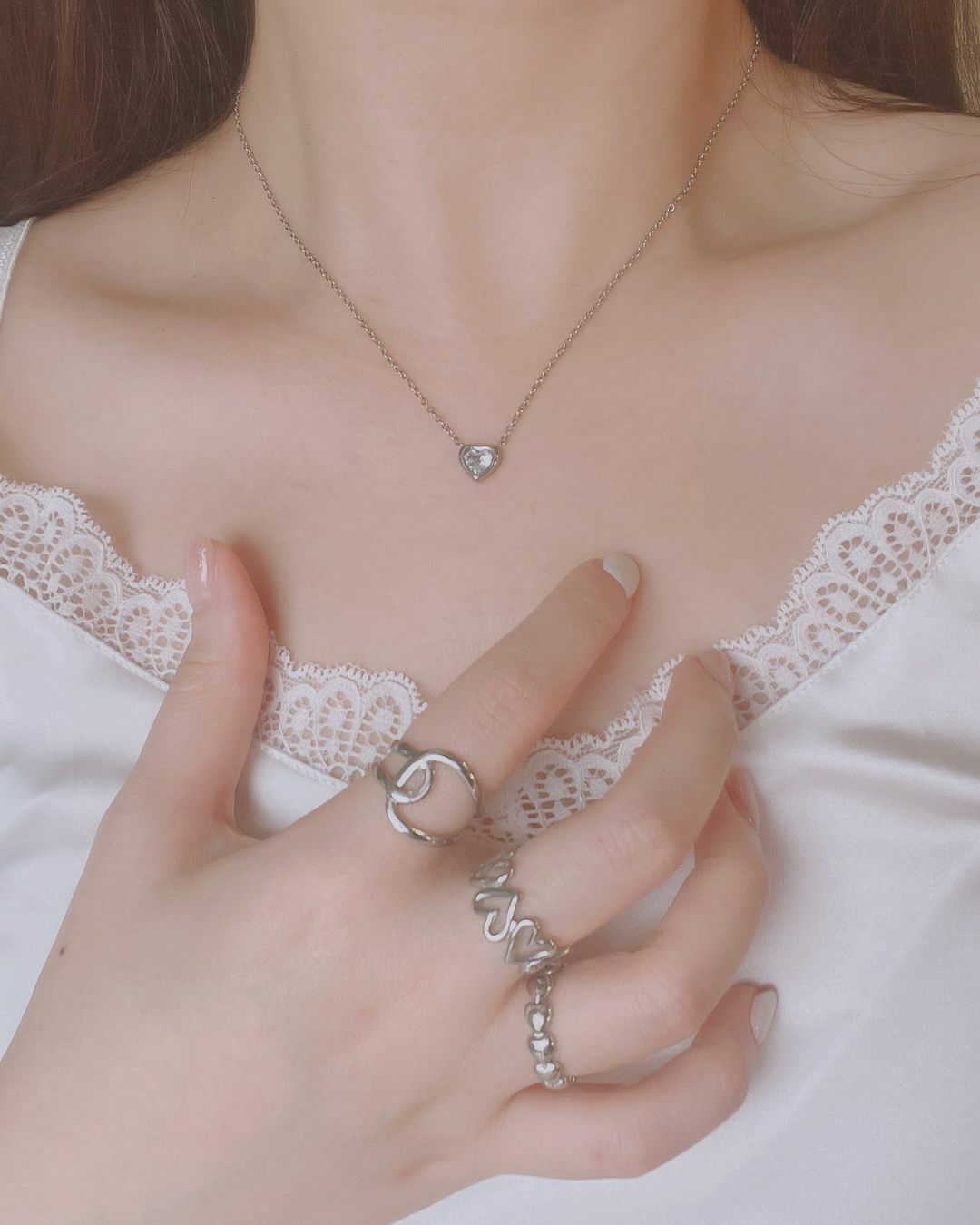 現代感交錯線條醫療鋼開口戒