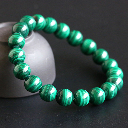 【藏寶】天然孔雀石水晶手鍊/水晶手串