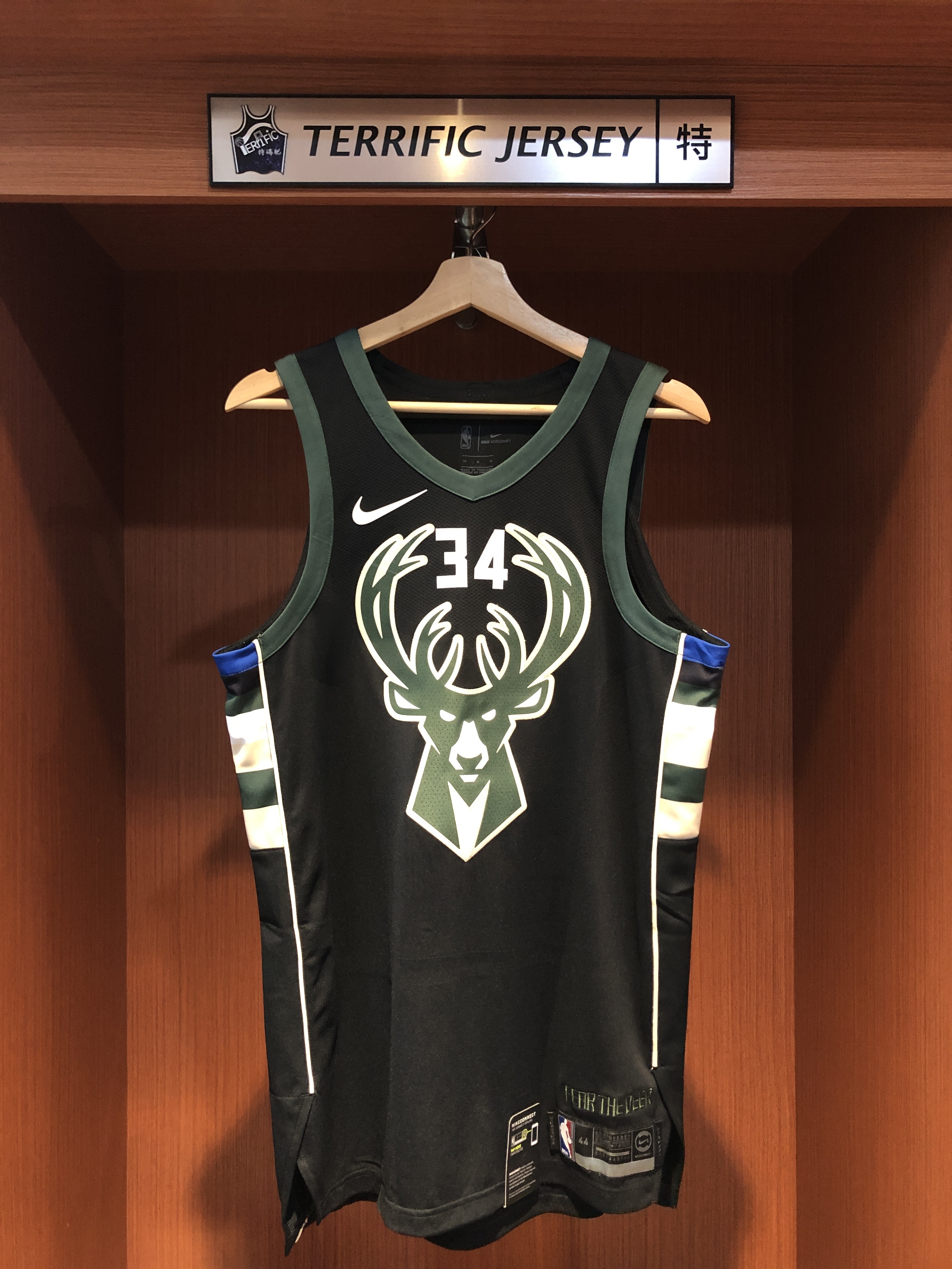NBA球衣 Giannis Antetokounmpo 密爾瓦基公鹿黑 Statement Nike Authentic 球員版 全新