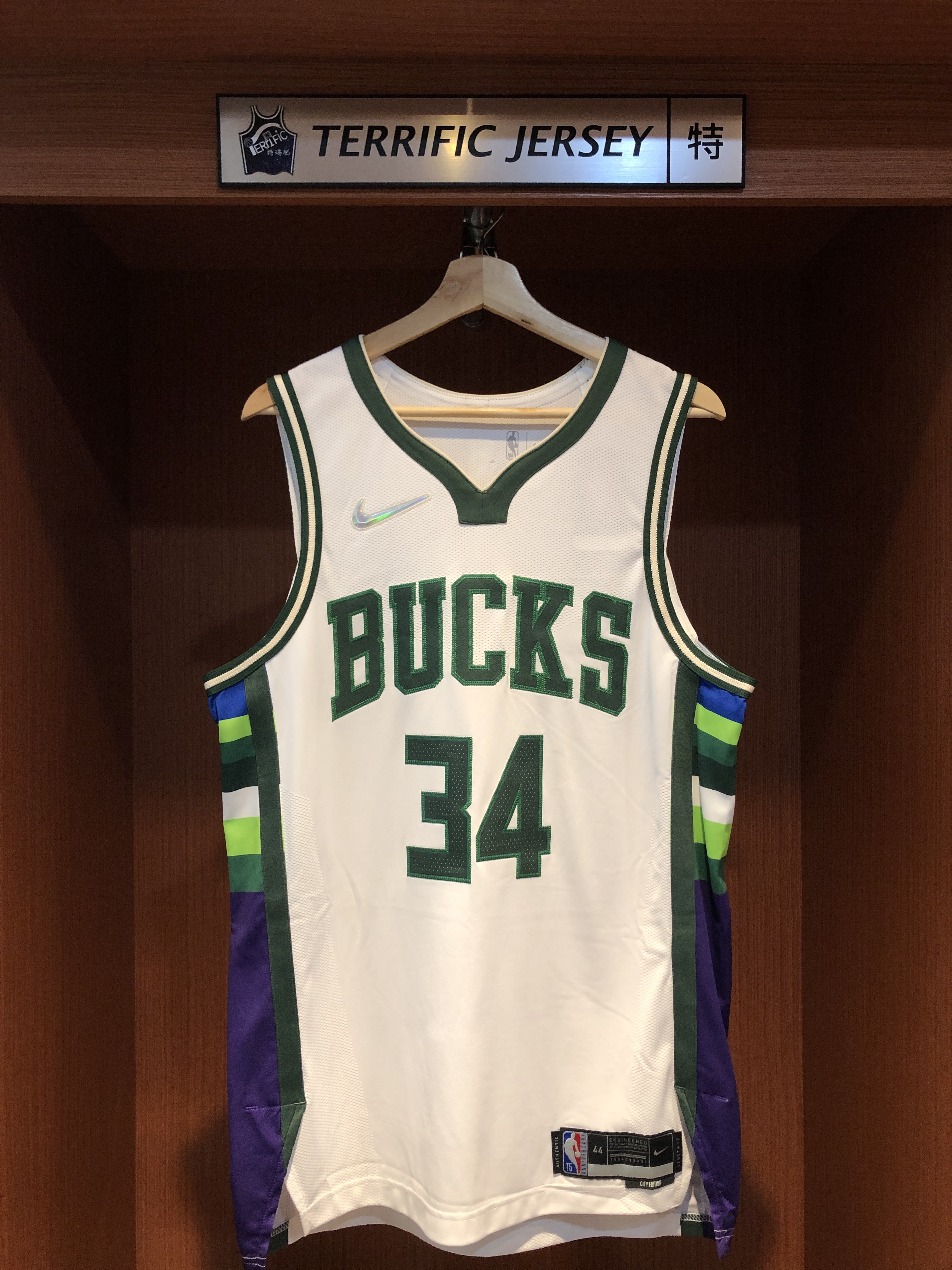 NBA球衣 Giannis Antetokounmpo 密爾瓦基公鹿城市 75周年 鑽石標 City Nike Authentic 球員版 電繡 全新