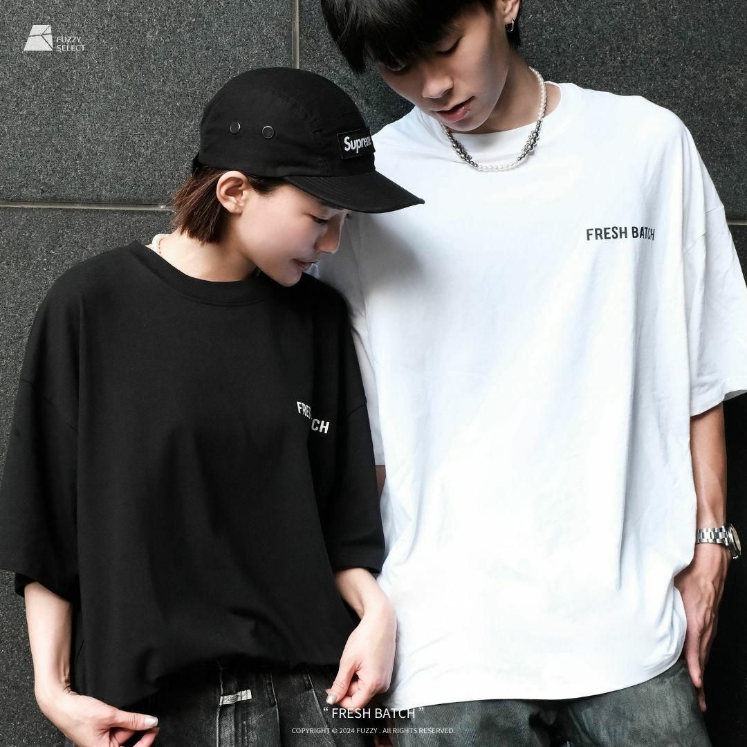 【逢甲 FUZZY】Fresh Batch Tee 潮流 日常 美式 圖案 Logo 短T 短Tee 黑 白