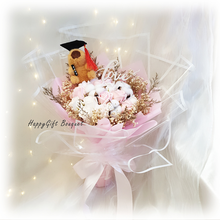 卡比巴拉花束,卡皮巴拉香皂花乾燥花花束,卡比巴拉畢業花束,卡皮巴拉畢業花束,capybara bouquet