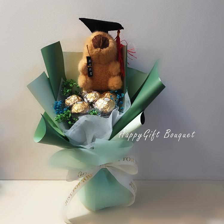 卡比巴拉花束,卡皮巴拉金莎滿天星花束,卡比巴拉畢業花束,卡皮巴拉畢業花束,capybara bouquet