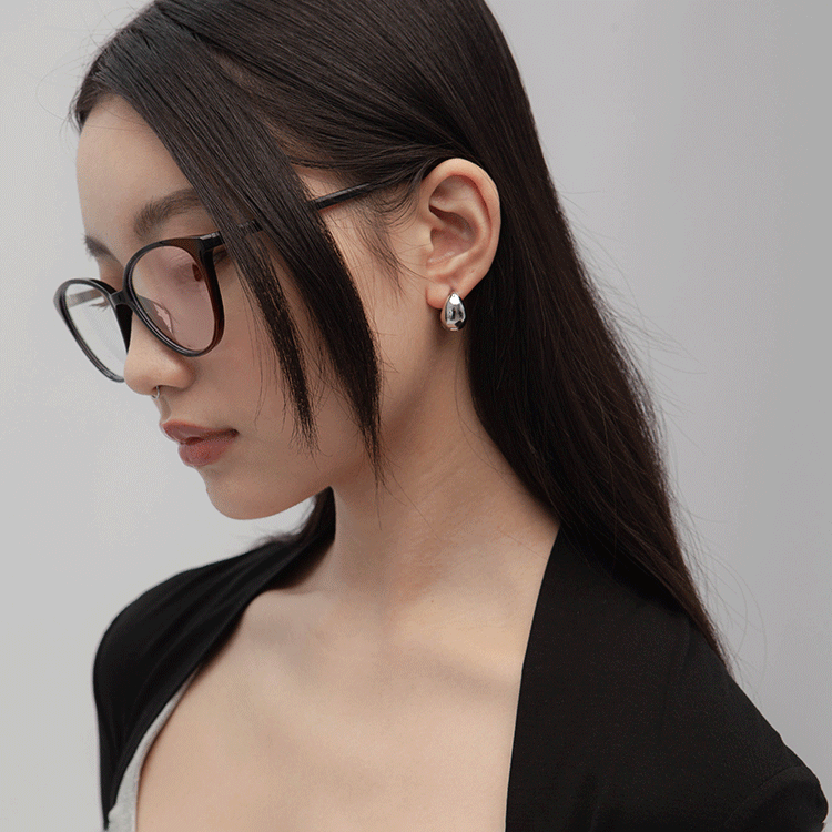 水滴圓形耳環(in stock)