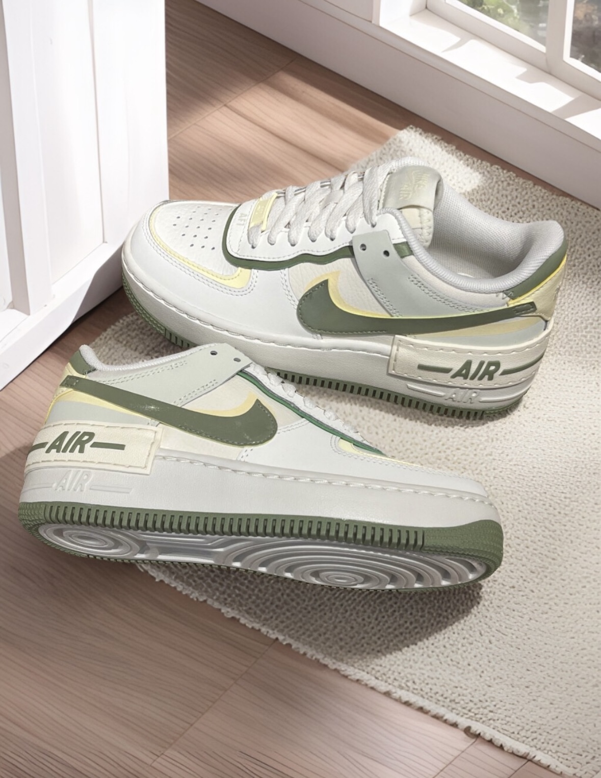 Nike Air Force 1 Shadow 抹茶奶霜 抹茶綠 淺綠 皮革 解構 厚底 FN6335-101/預購
