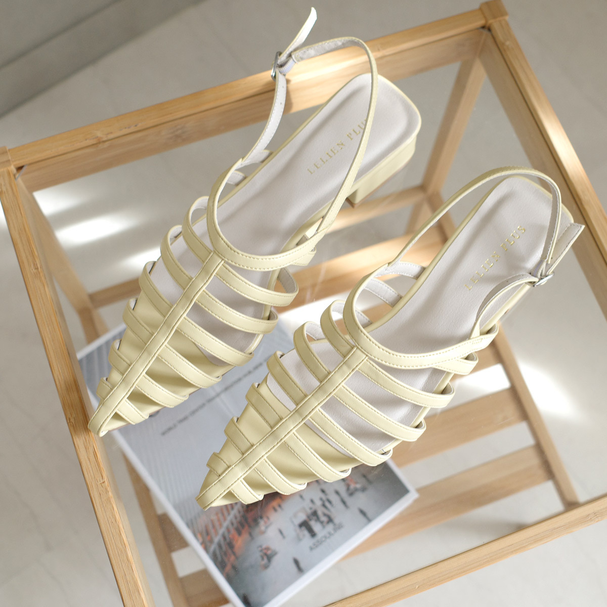 尖頭3公分後綁帶低跟涼鞋 超好走女鞋