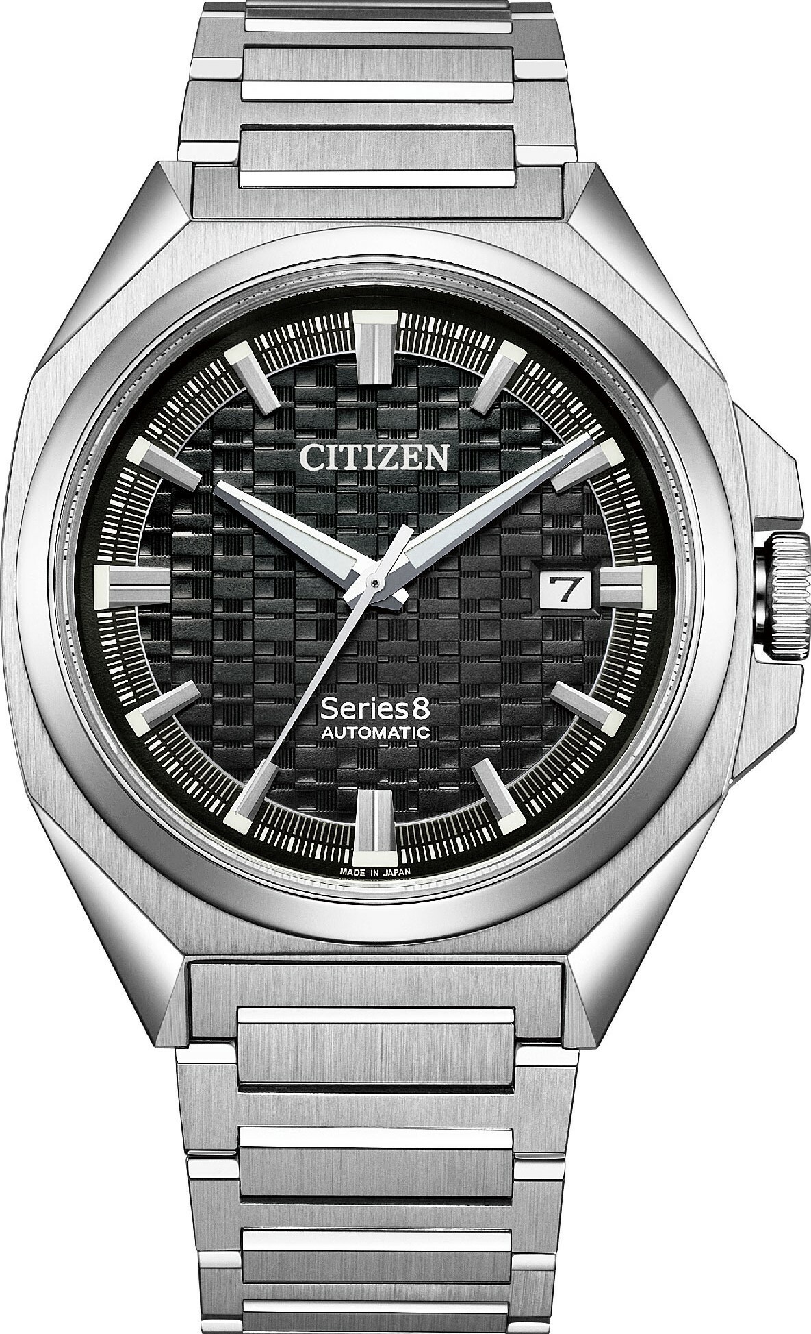 萬年鐘錶 - Citizen 星辰錶 series 8系列831款   抗磁經典不鏽鋼款機械男錶   NB6050-51E  錶徑40MM