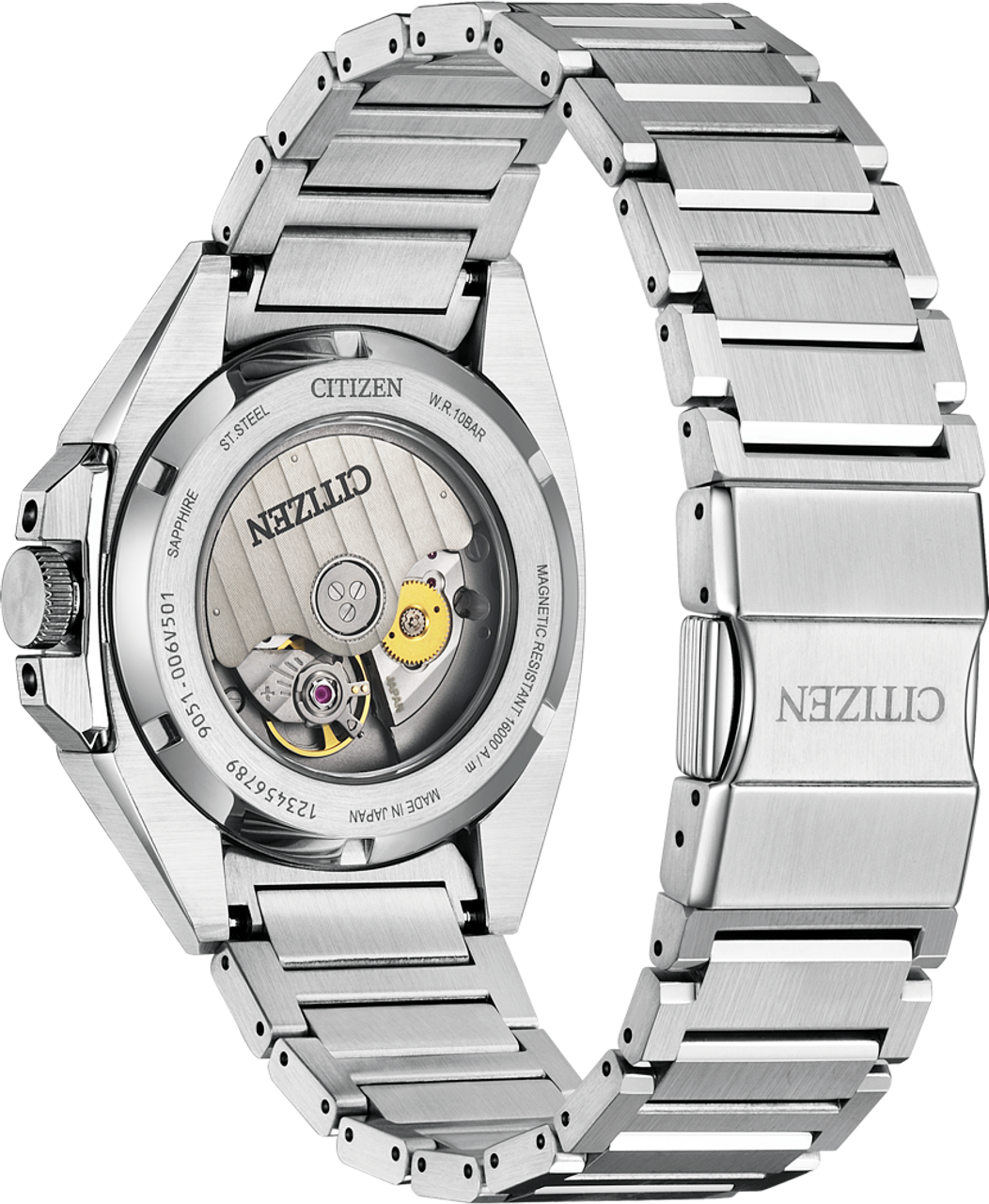 萬年鐘錶 - Citizen 星辰錶 series 8系列831款   抗磁經典不鏽鋼款機械男錶   NB6050-51E  錶徑40MM