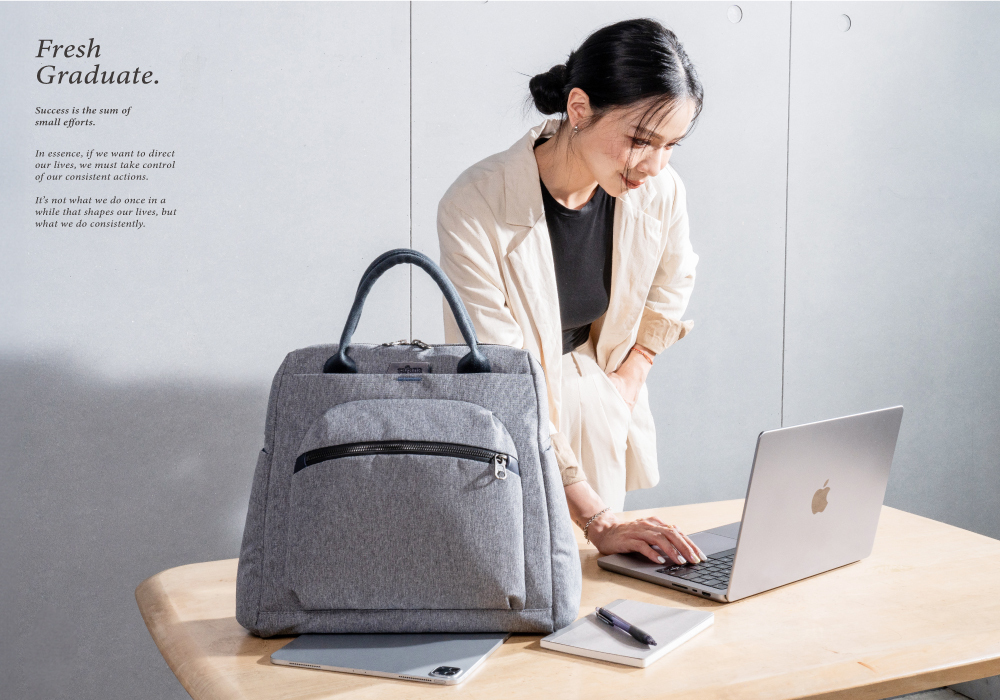 satana Fresh 青職人個性後背包-麻花灰 SFG0011-707 形象照