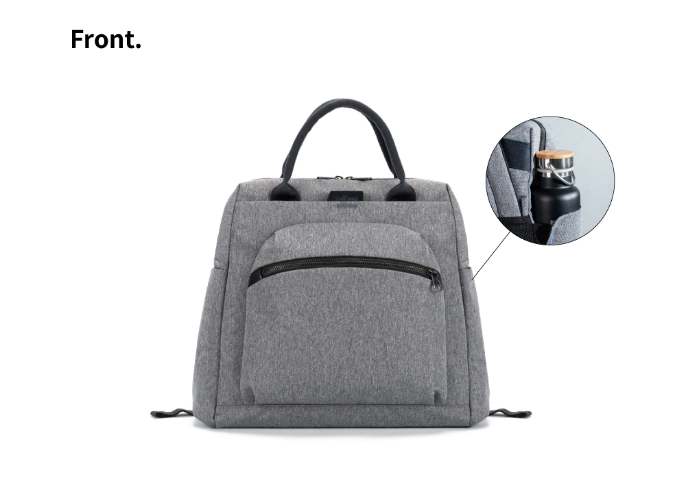 satana Fresh 青職人個性後背包-麻花灰 SFG0011-707 正面照