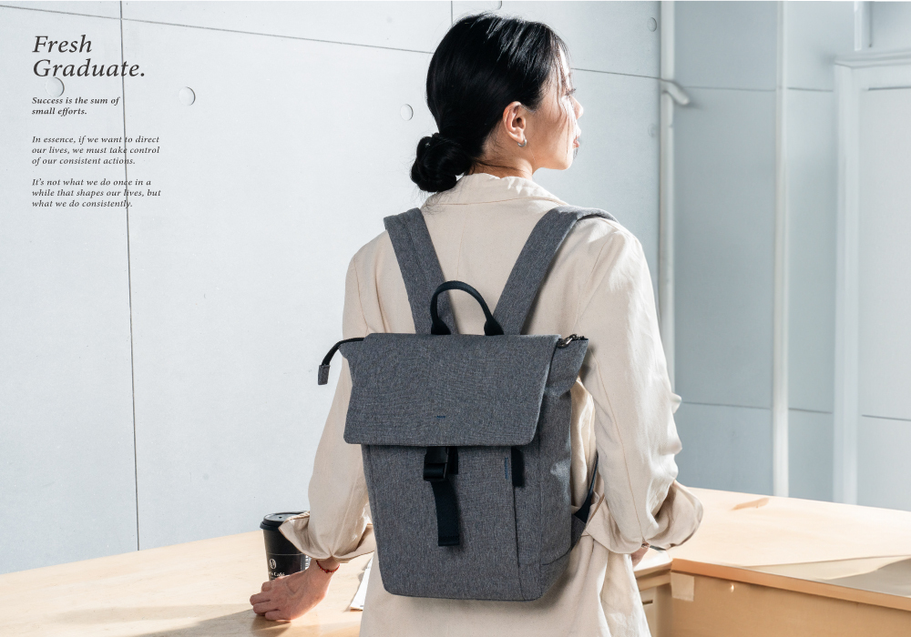 satana Fresh 青職人俐落率性後背包-麻花灰 SFG0091-707 形象照
