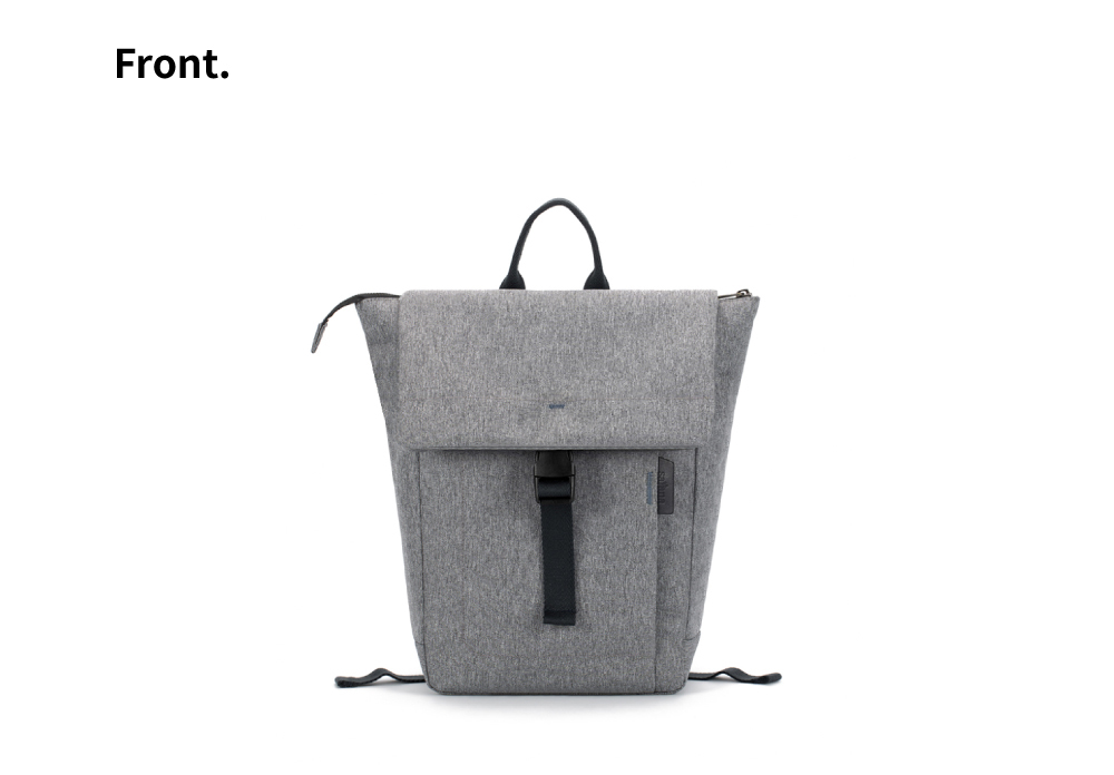 satana Fresh 青職人俐落率性後背包-麻花灰 SFG0091-707 正面照