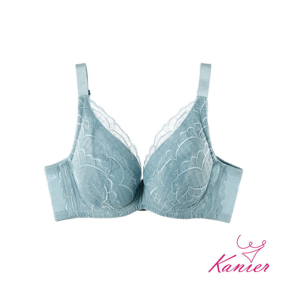 【Kanier卡妮兒】想入翡翡 蕾絲集中型包覆內衣【1305 釉裏藍 -C / D / E / F罩杯】