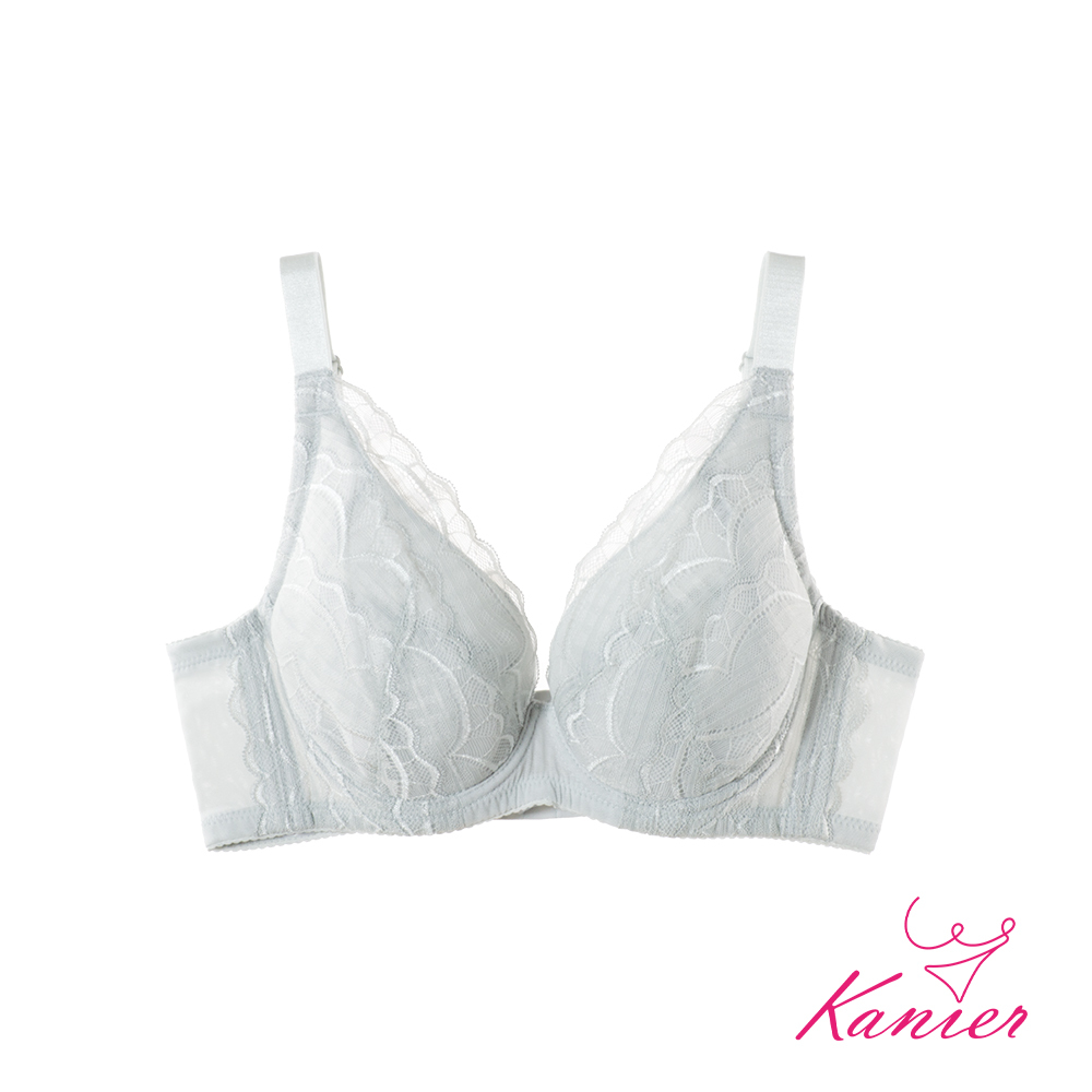 【Kanier卡妮兒】想入翡翡 蕾絲集中型包覆內衣【1305 水晶灰 -C / D / E / F罩杯】