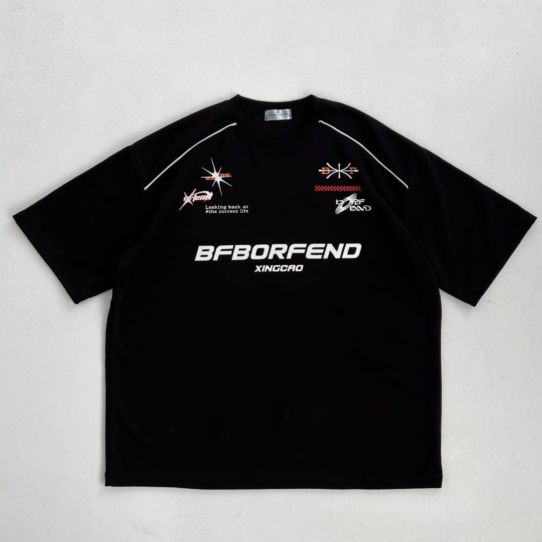 BFBORFEND賽車風寬鬆短Tee  11222(ap)