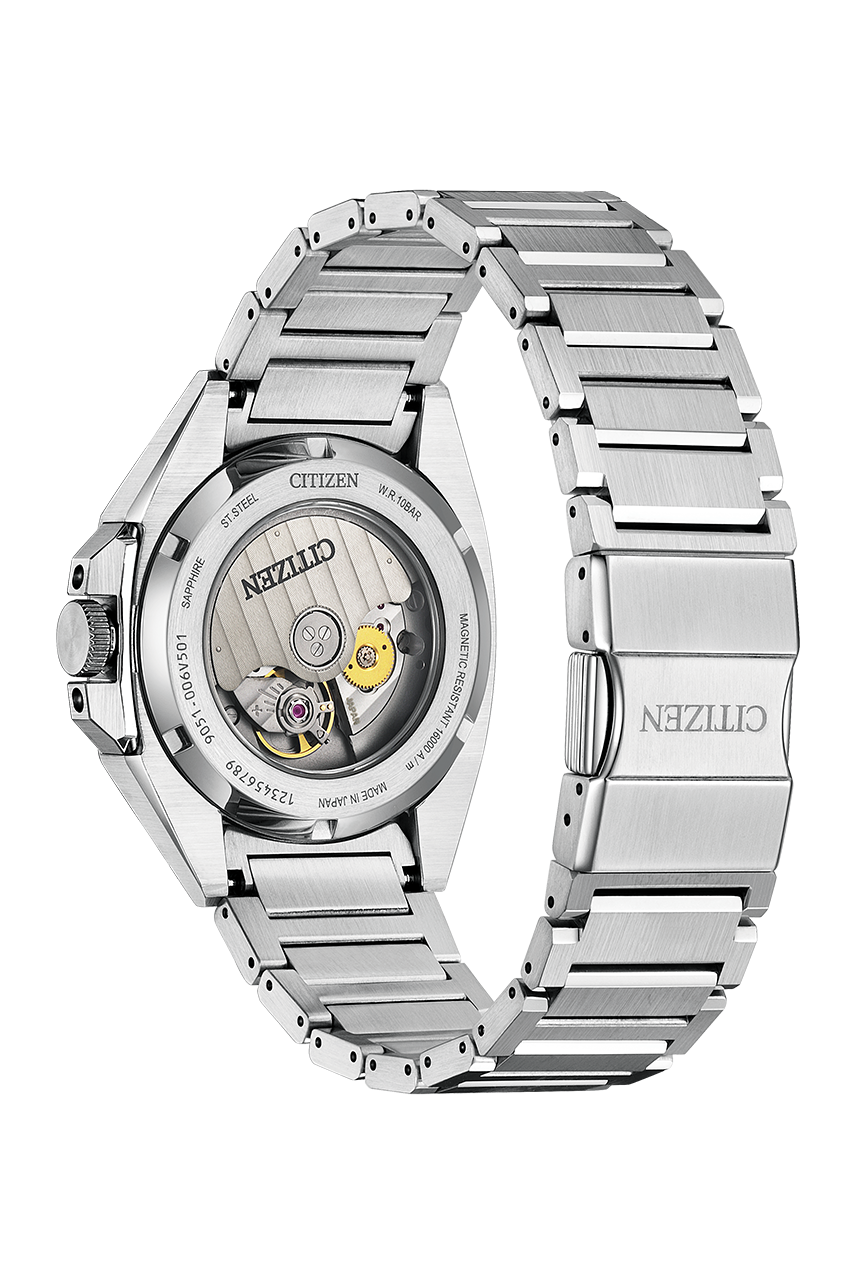 萬年鐘錶 - Citizen 星辰錶 series 8系列831款   抗磁經典不鏽鋼款機械男錶   NB6050-51W  錶徑40MM