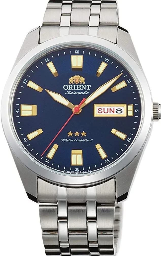 萬年鐘錶 - 東方錶  ORIENT  簡約百搭復古藍面經典機械男錶  RA-AB0019L 錶徑 : 39mm