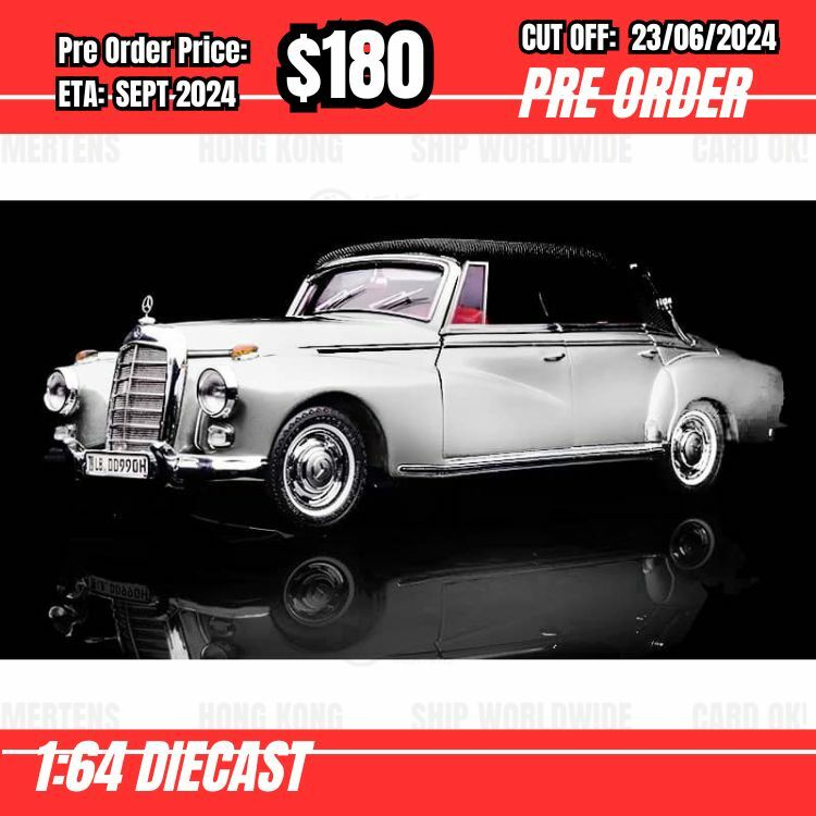 PO-$180 * Seeker * 1:64 Mercedes 300D Adenauer White [OD18/06]