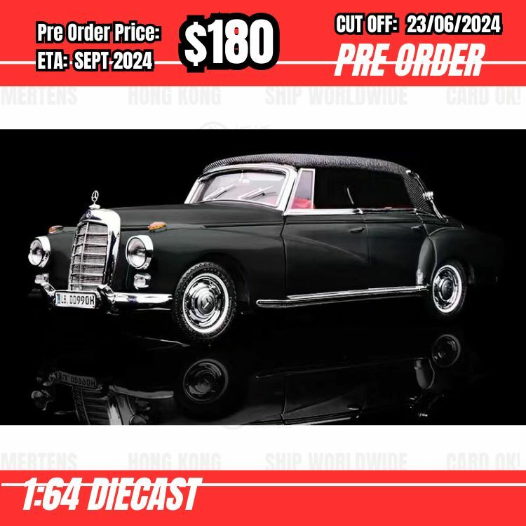 PO-$180 * Seeker * 1:64 Mercedes 300D Adenauer Black [OD18/06]