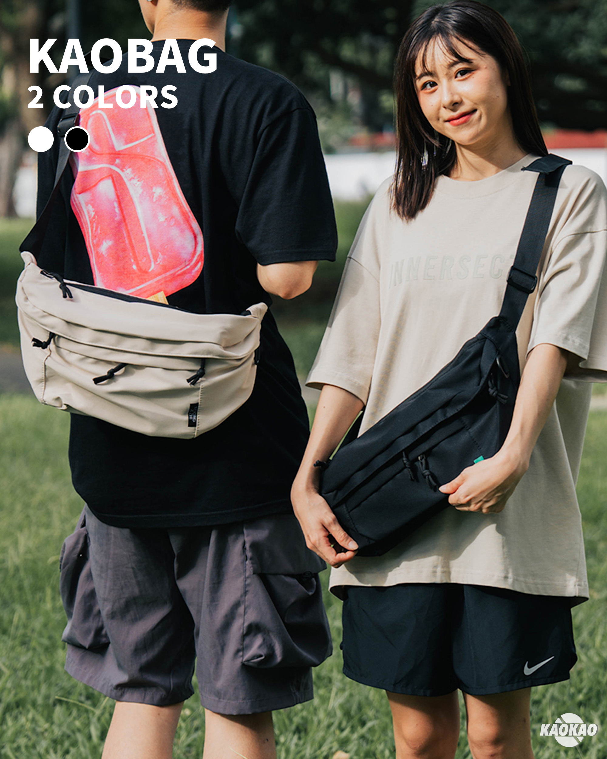 『現貨』多口袋拉鍊機能側背包 單肩包 斜背包