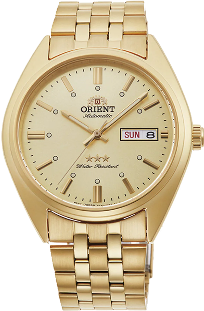 萬年鐘錶 - 東方錶  ORIENT  簡約百搭復古全金款經典機械男錶 RA-AB0E04G 錶徑 : 40mm