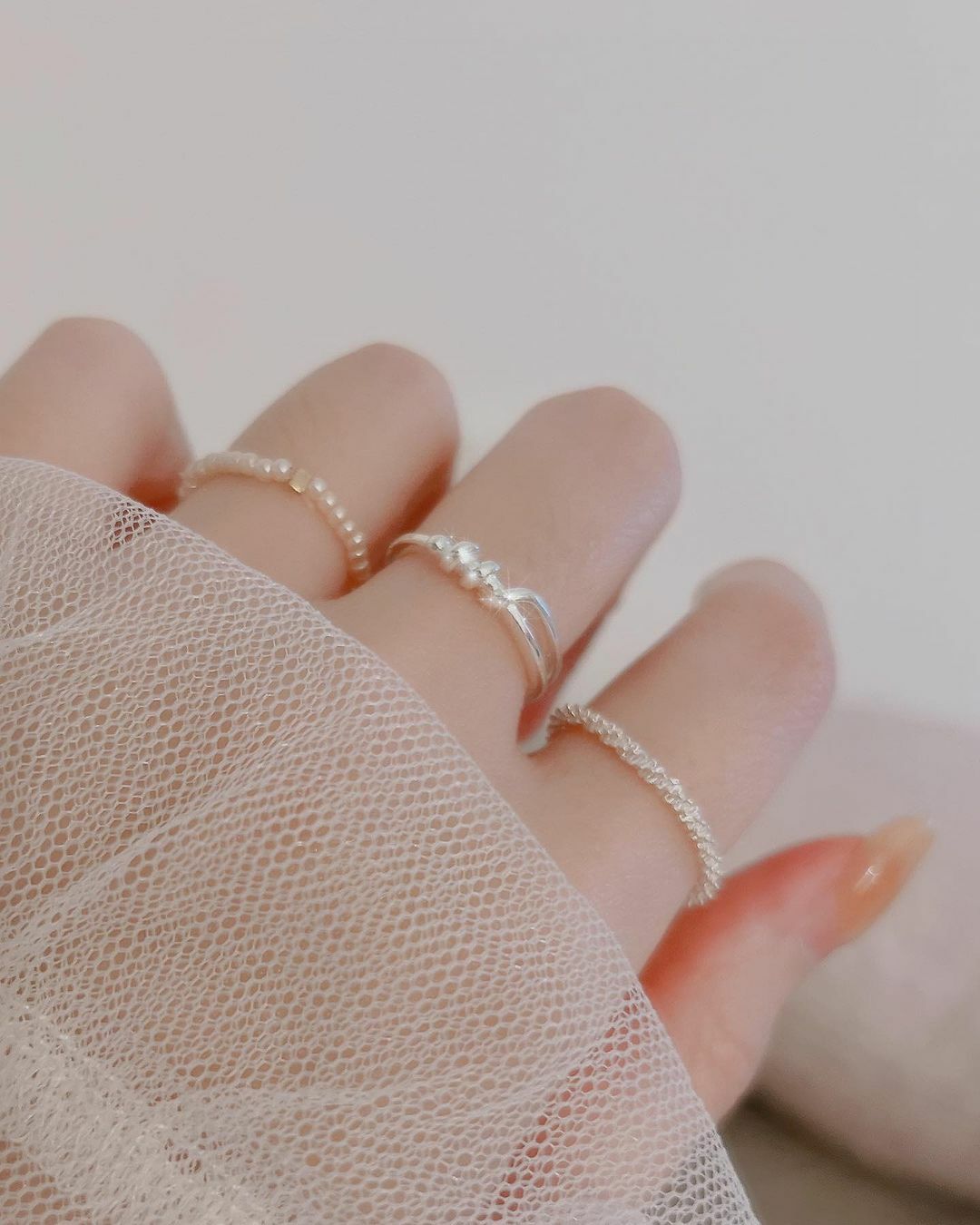 交織線條小眾純銀開口戒