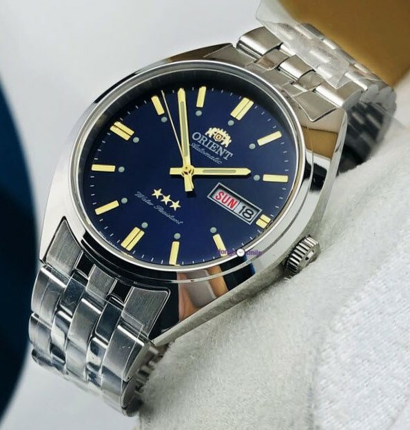 萬年鐘錶 - 東方錶  ORIENT  簡約百搭復古藍面經典機械男錶  RA-AB0E08L  錶徑 : 39mm