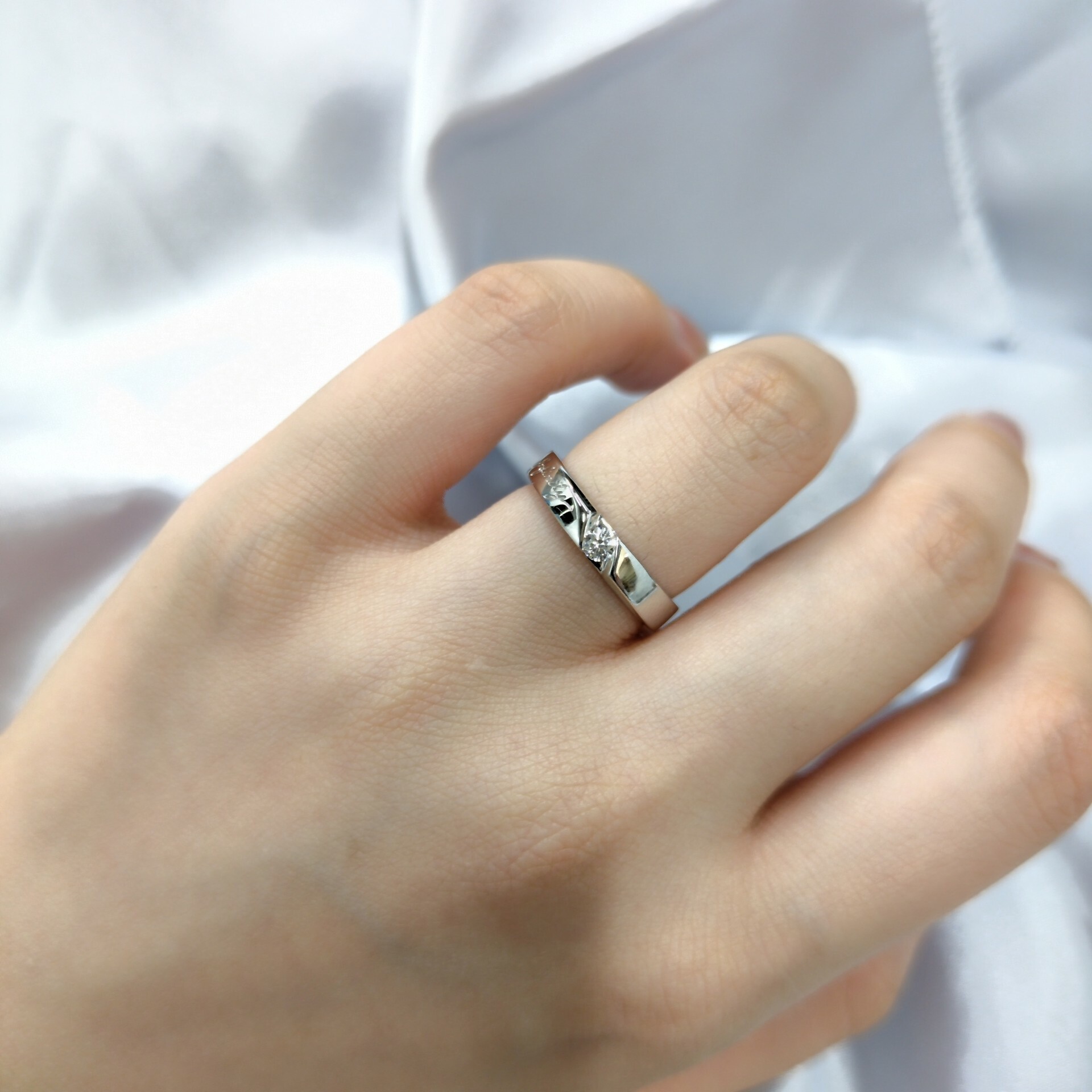 全新18K白金共22份對裝戒指