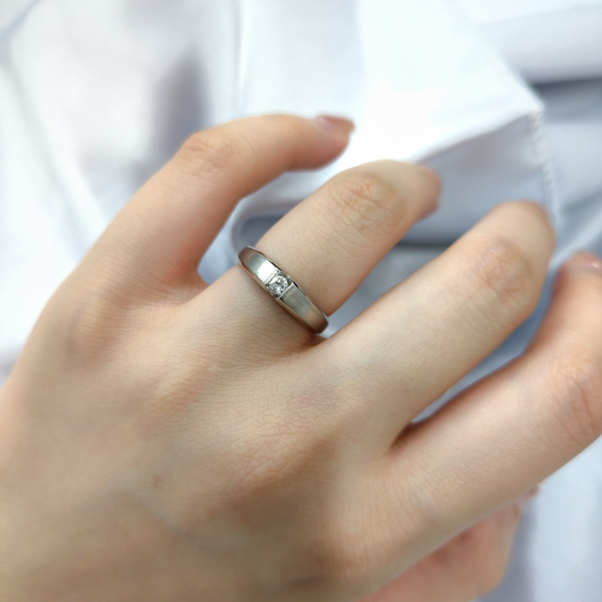 全新18K白金共23份對裝戒指