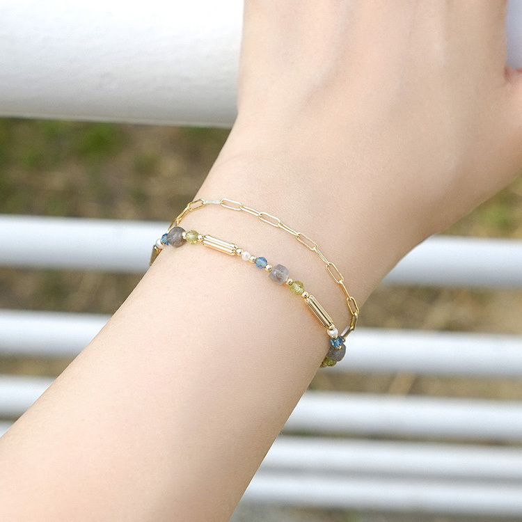 《高雄意象》愛河之心 • 港都情懷 – 拉長石 – 手鍊