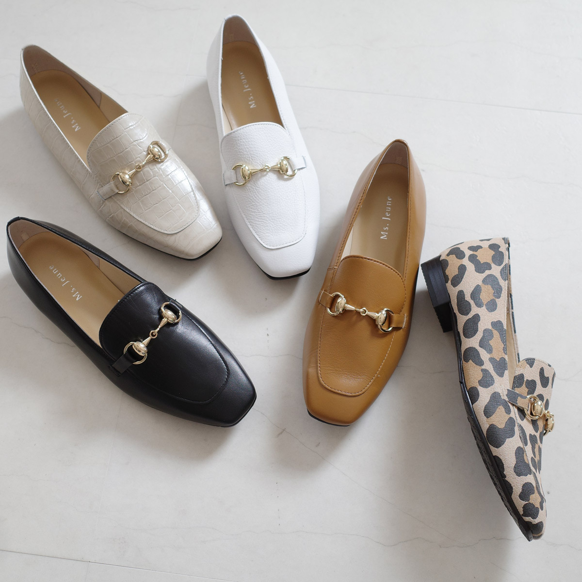 Ms. Jeune 女用3E寬金屬釦樂福鞋