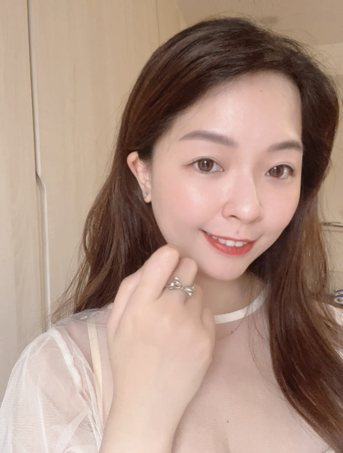 vintage復古做舊蝴蝶結純銀開口戒