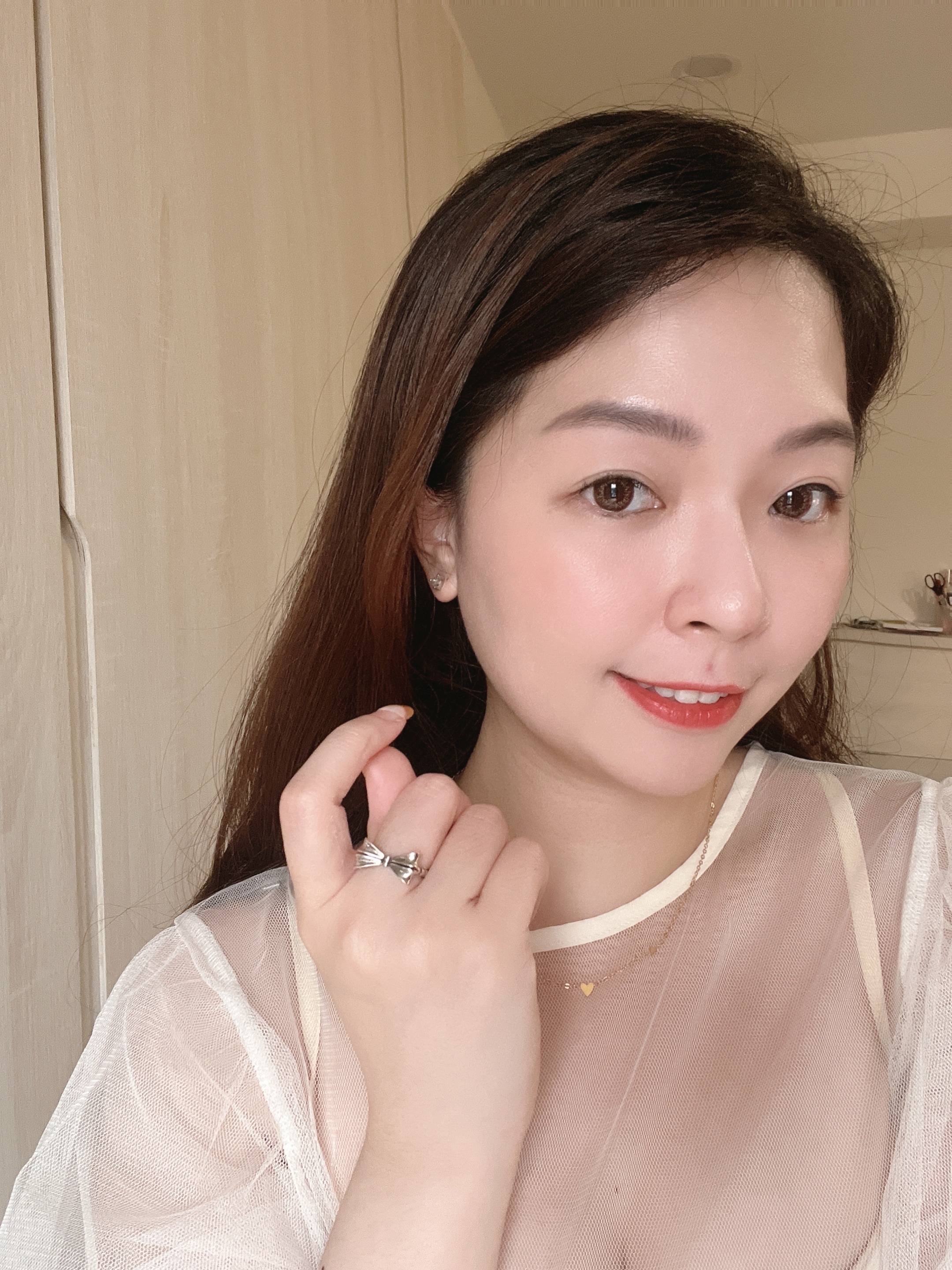 vintage復古做舊蝴蝶結純銀開口戒