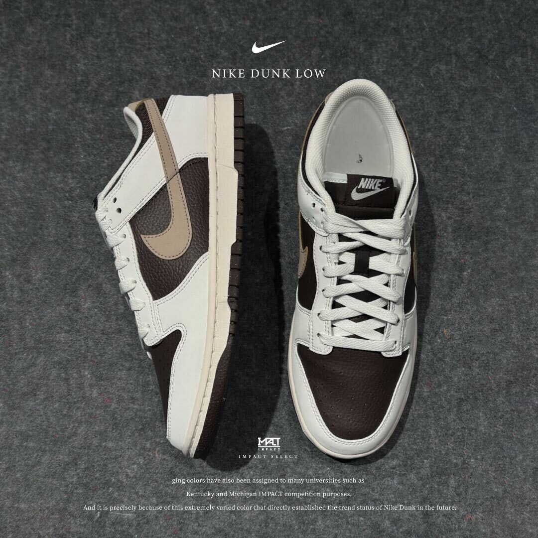 Nike Dunk Low 小摩卡倒勾 摩卡倒勾配色 白棕 HF4292-100