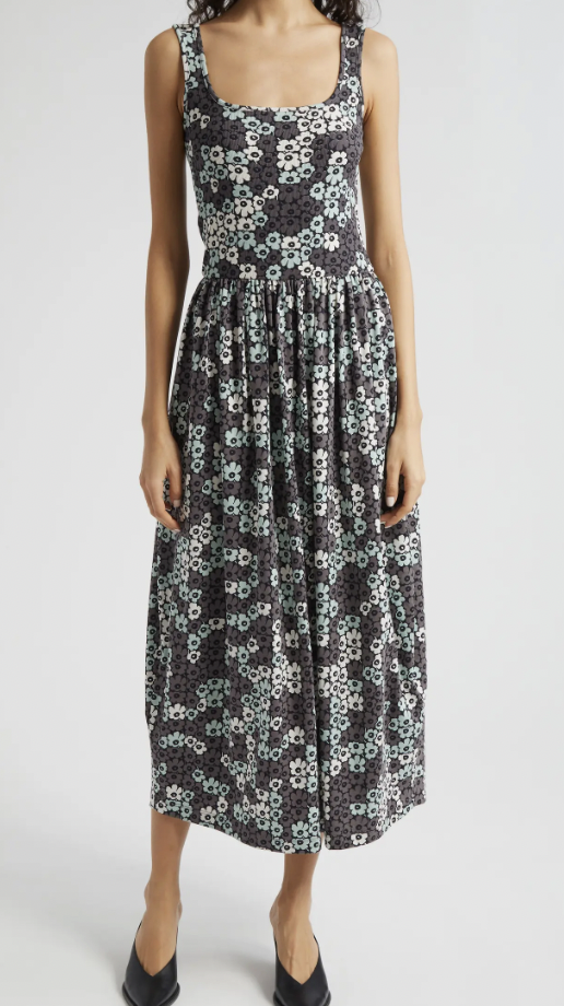 代購現貨 | Marimekko Grey x Black nano unikko 長裙 | Dekadi Unikko Dress