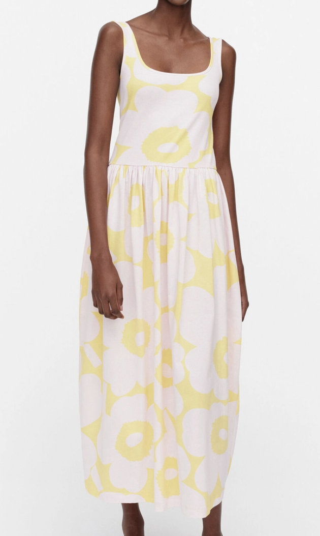 代購現貨 | Marimekko Grey x Black nano unikko 長裙 | Dekadi Unikko Dress