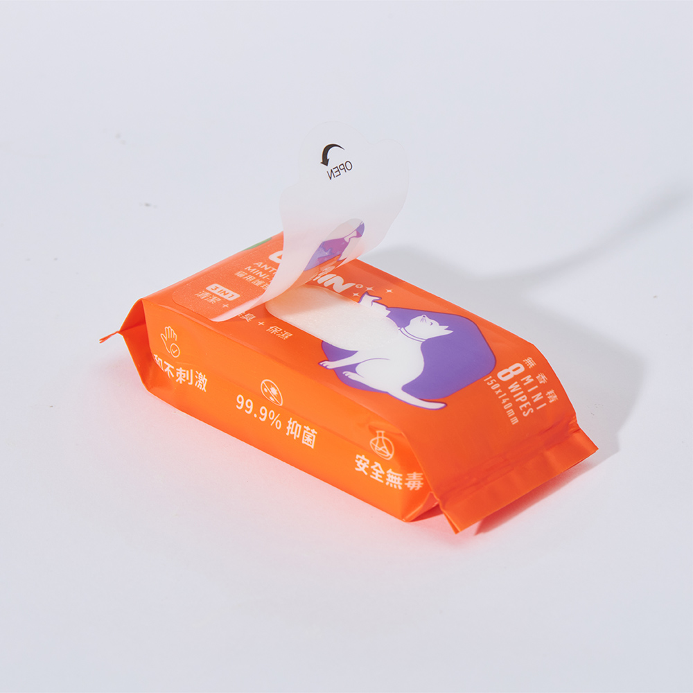 澳洲LOGIN 洛格3合一除臭抑菌護理濕紙巾隨身包（8包*8抽/貓用）