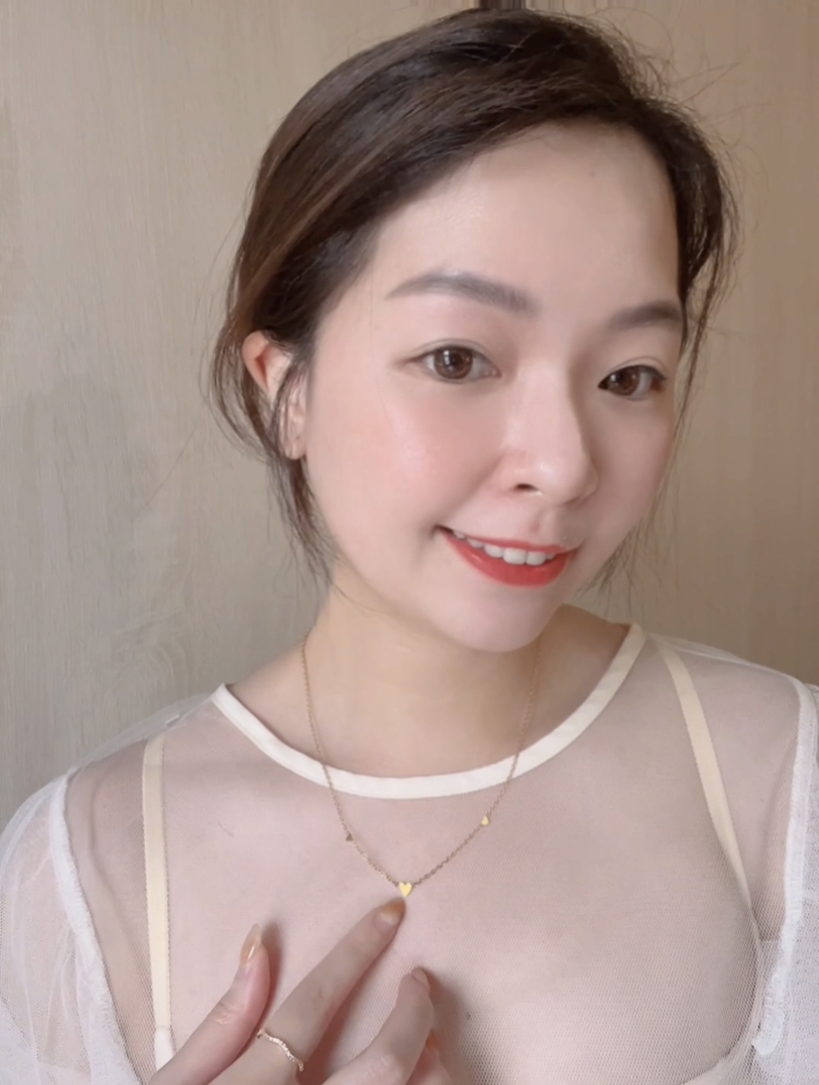 精緻三顆小愛心醫療鋼不褪色項鍊