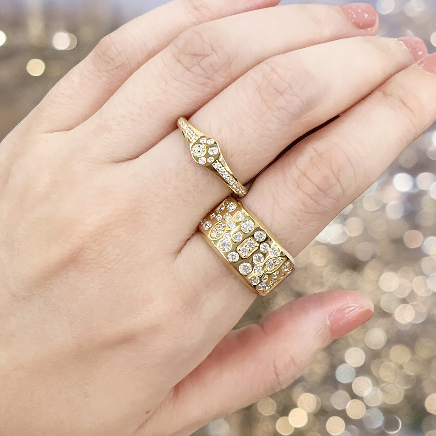 繁星系列 | 鑽石闊臂戒指